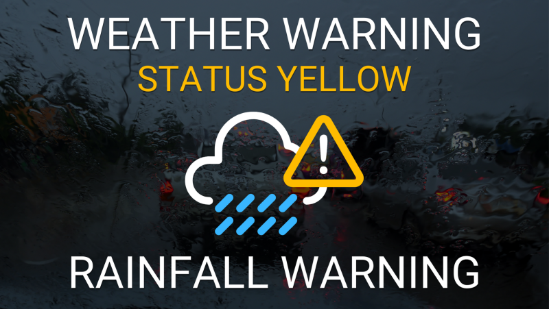 A Status Yellow – Rainfall Warning Has Been Issued By Met Éireann ...