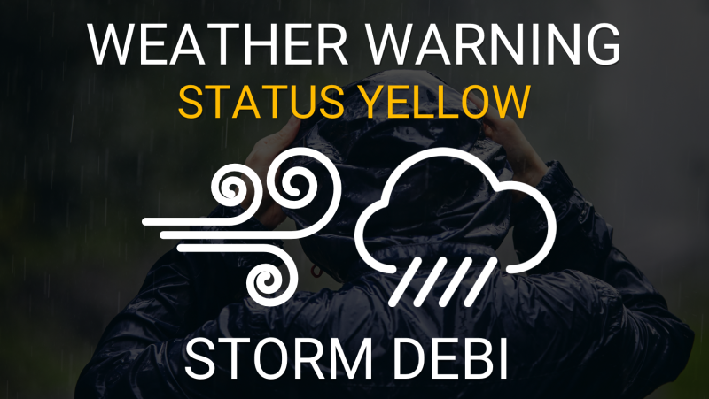 Storm Debi Named: Status Yellow Wind & Rain Warnings Issued | Cork ...